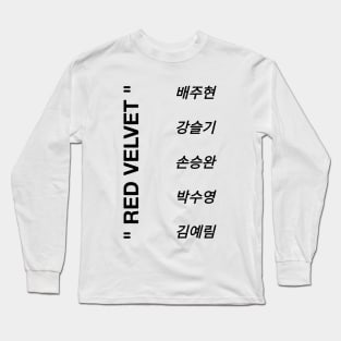 Red Velvet List of Name Member Hangul Long Sleeve T-Shirt